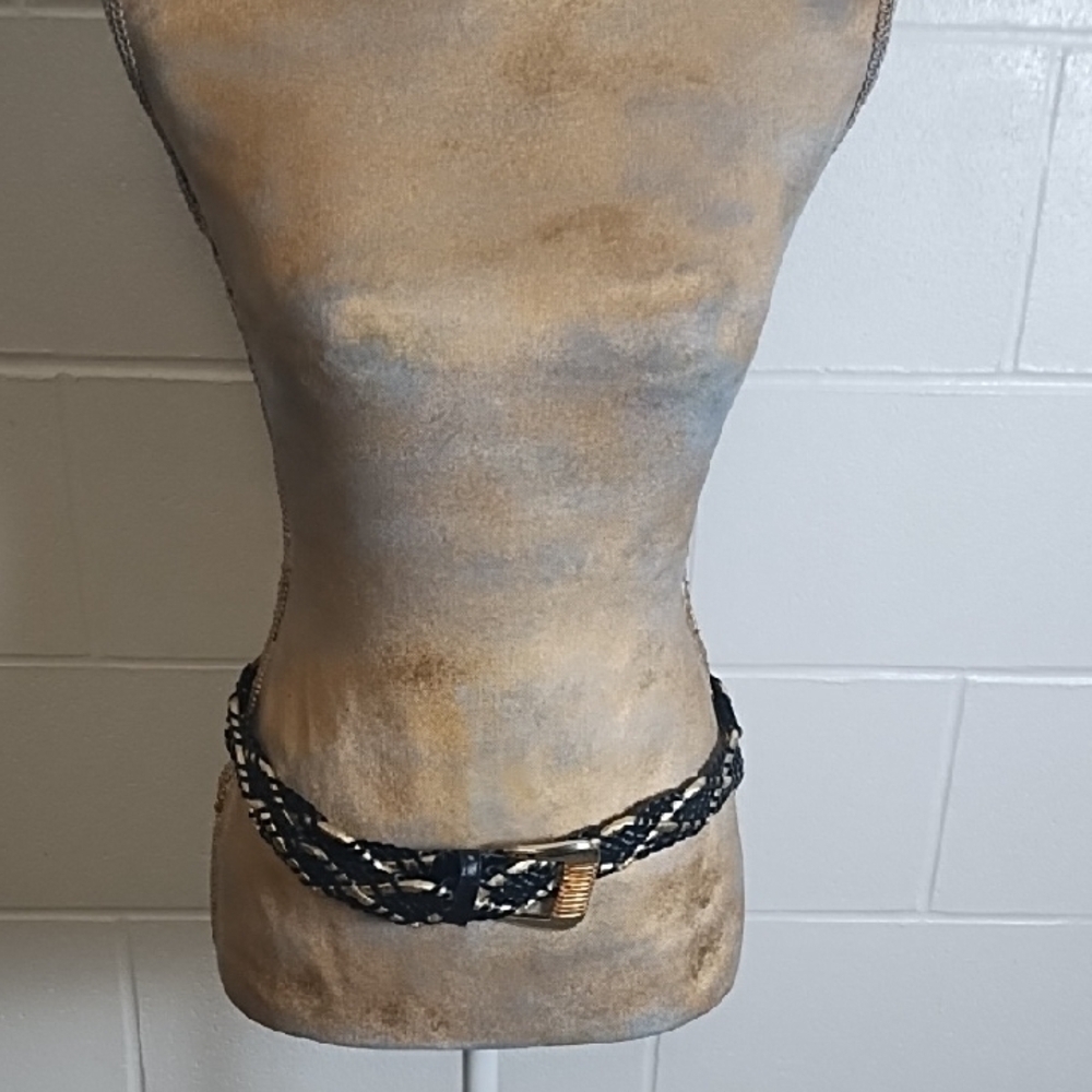 Black and Gold Braided Belt